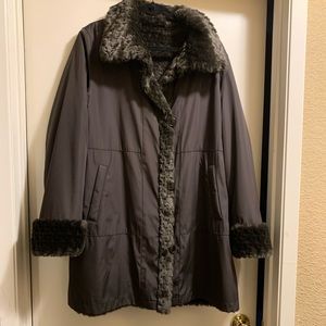 reversible fur coat